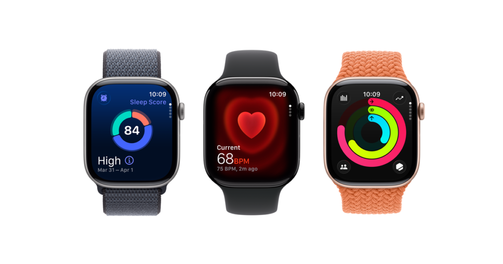 apple watch series 11 health tracking showing heart rate and sleep data
