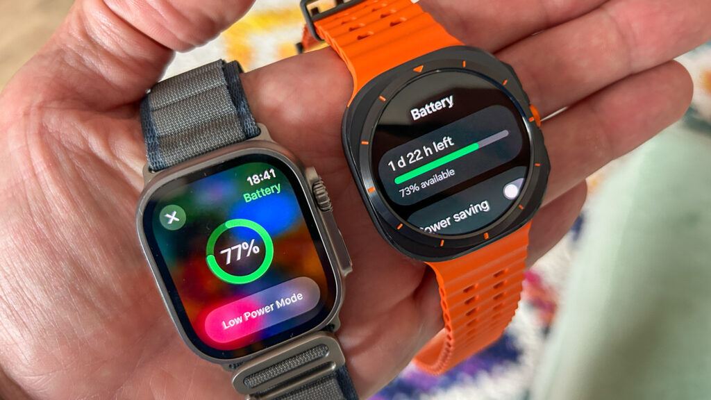 apple watch ultra 3 battery life vs samsung galaxy watch ultra battery