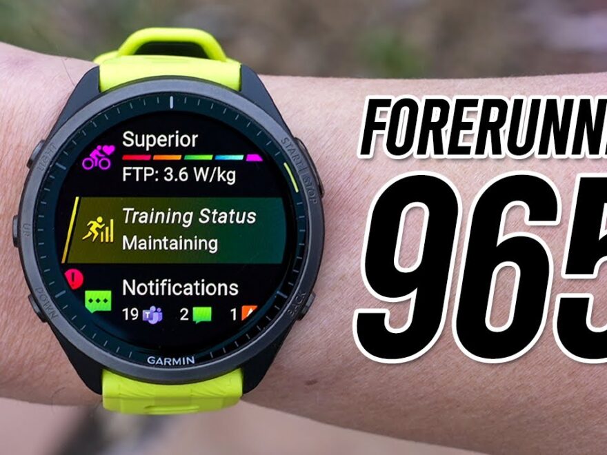 garmin forerunner 965 smartwatch on wrist with amoled display