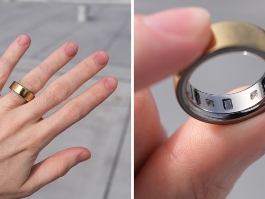oura ring 4 smart ring on finger for health and sleep tracking