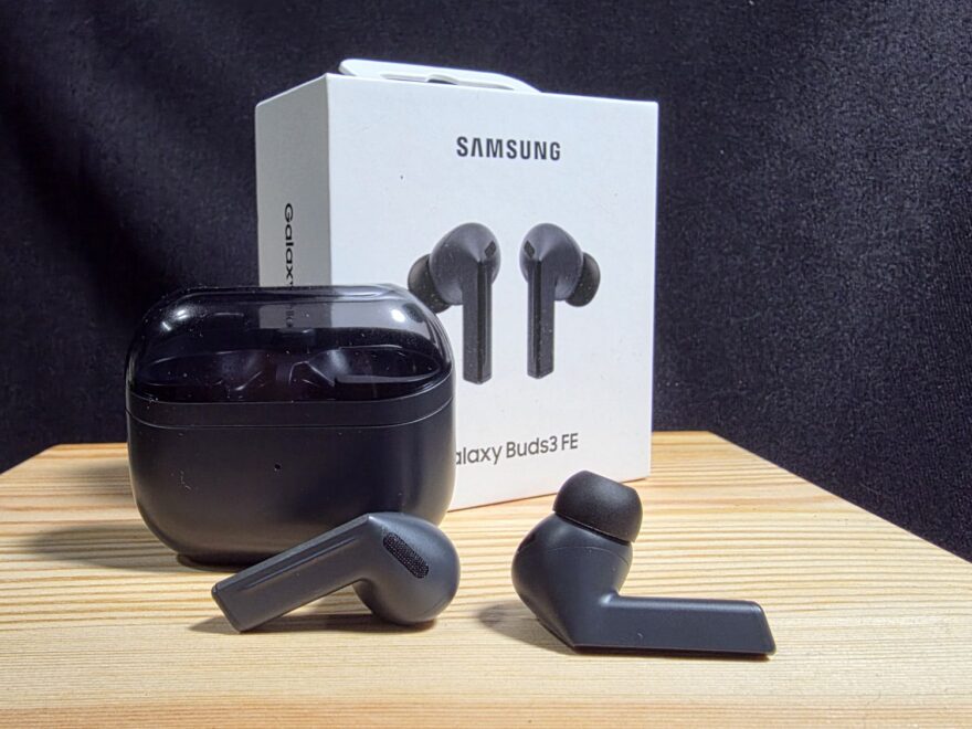 samsung galaxy buds3 fe wireless earbuds review showing design and charging case