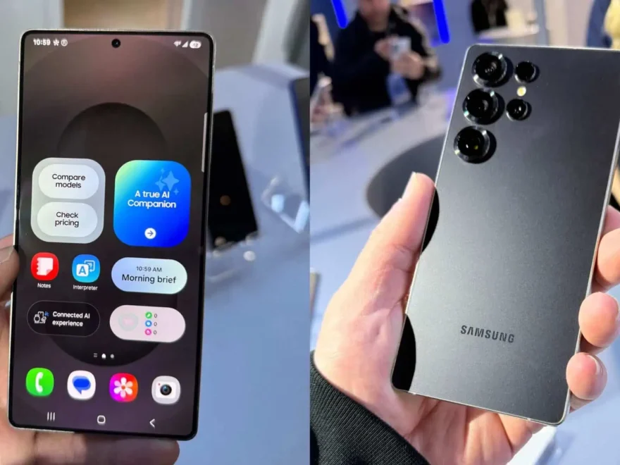 samsung galaxy s25 smartphone front and back design