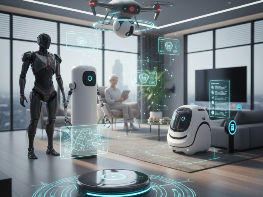 ai home robots working together in a smart home in 2026