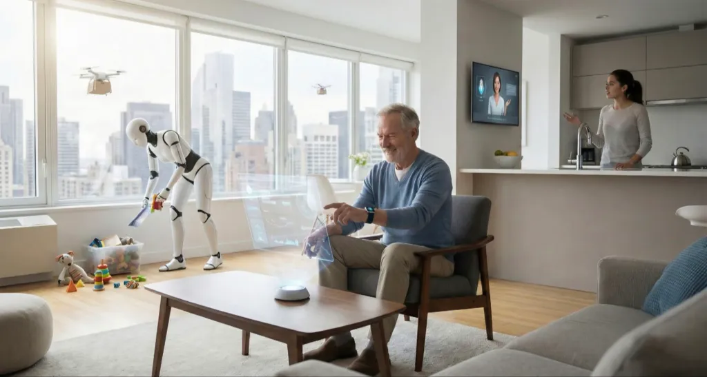 ai home robots working together in a smart home in 2026