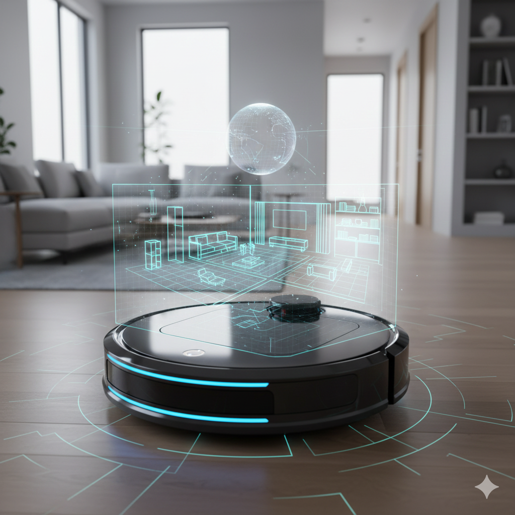 ai robot vacuum mapping rooms using smart navigation