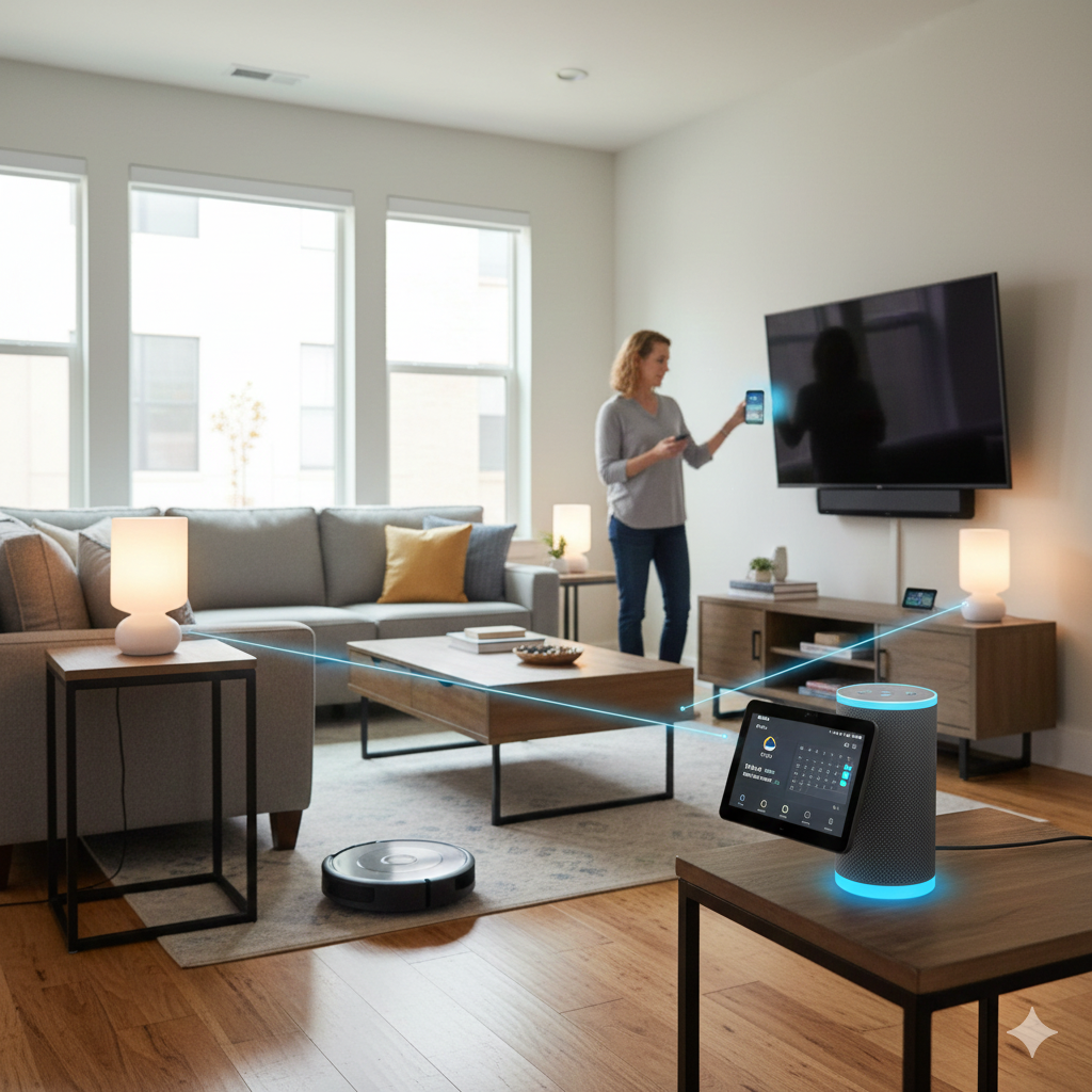 alexa dashboard controlling multiple devices