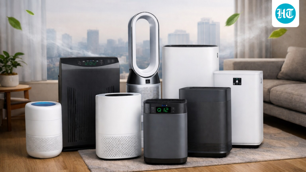Smart Indoor Air Purifiers with AI Review 2026: Are Intelligent Air Cleaners Finally Worth It? comparison of premium ai powered air purifiers displayed in home environment