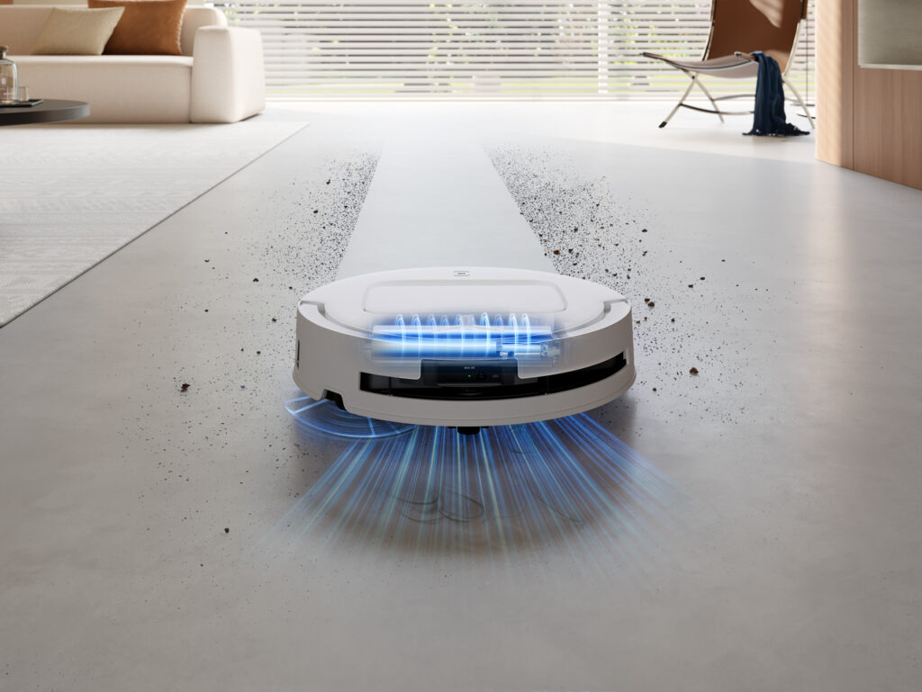 ecovacs deebot t80 omni robot vacuum mopping floor