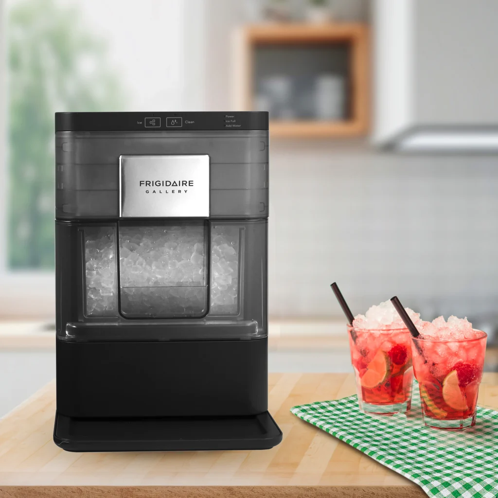 Nugget Ice Makers Review: The Best Nugget Ice Machines to Buy in 2026 frigidaire nugget ice maker producing chewable ice