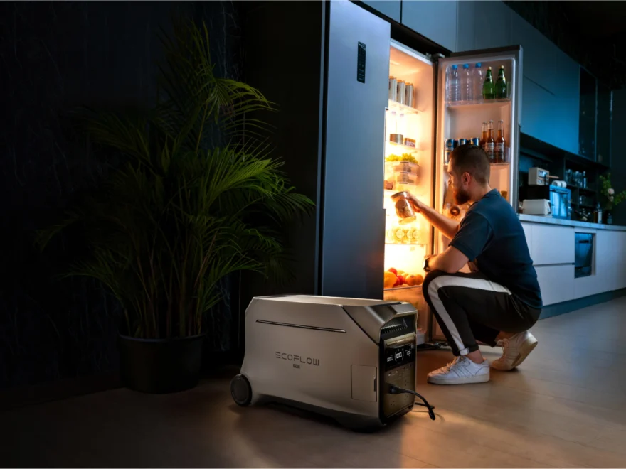 portable power station powering home appliances during a power outage