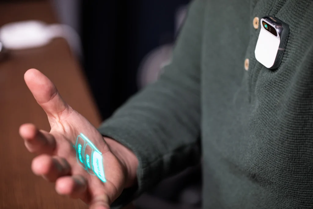 using humane ai pin in a real life hands free interaction